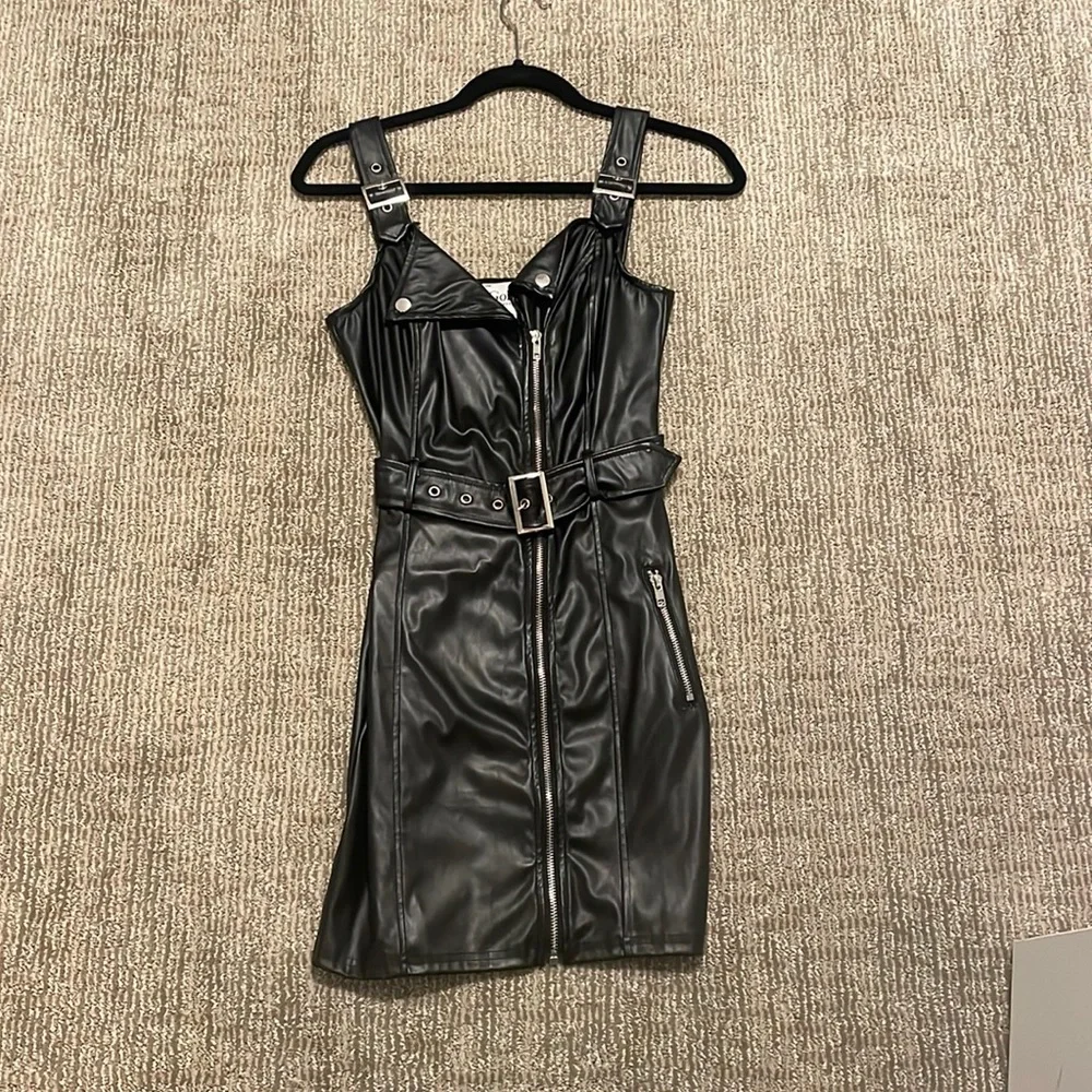 Goldie London XS pleather zip up dress - Picture 1 of 3